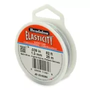 Elasticity 1 mm - Silver satin x25m