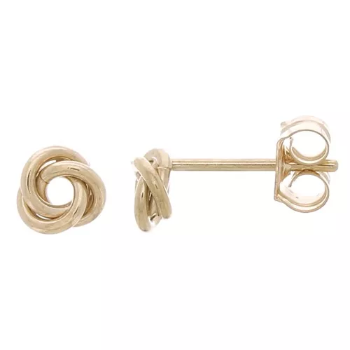 5mm Gold Filled Earrings - 3 interlaced rings x2