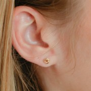 5mm Gold Filled Earrings - 3 interlaced rings x2