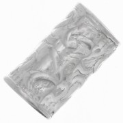 9x5mm 925 Sterling Silver Worked Straight Tube Bead x1|raw }}