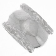 6x8mm 925 Sterling Silver Worked bead x1|raw }}