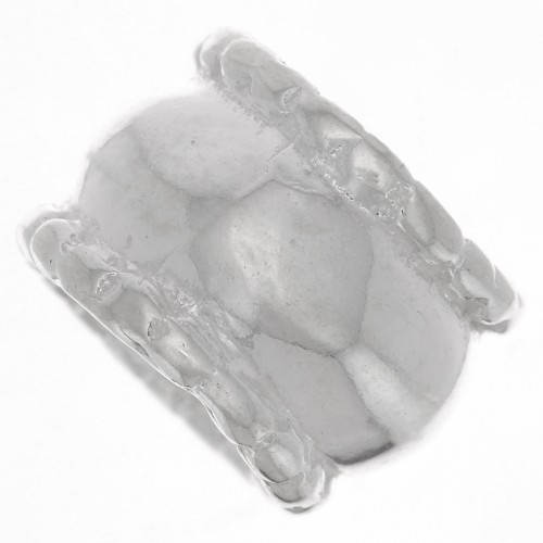 6x8mm 925 Sterling Silver Worked bead x1