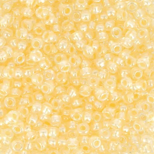 Preciosa Seed Beads 11/0 2 mm - Pearl Pastel Lining - Yellow x20g