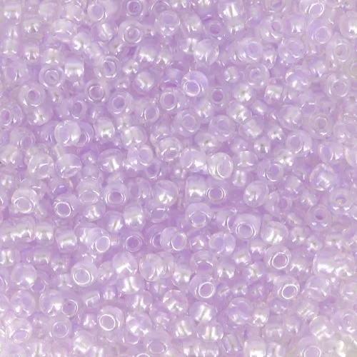 Preciosa Seed Beads 11/0 2 mm - Pearl Pastel Lining - Violet Sfinx x20g