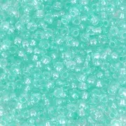 Preciosa Seed beads 11/0 2 mm - Pearl Pastel Lining - Green x20g