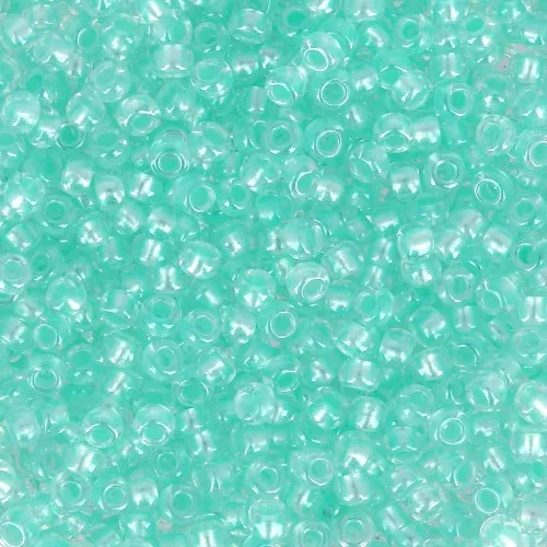 Preciosa Seed Beads 11/0 2 mm - Pearl Pastel Lining - Green x20g
