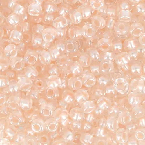 Preciosa Seed Beads 11/0 2 mm - Pearl Pastel Lining - Salmon Sfinx x20g