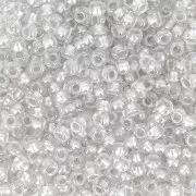 Preciosa Seed Beads 11/0 2 mm - Pearl Pastel Lining - Gray x20g