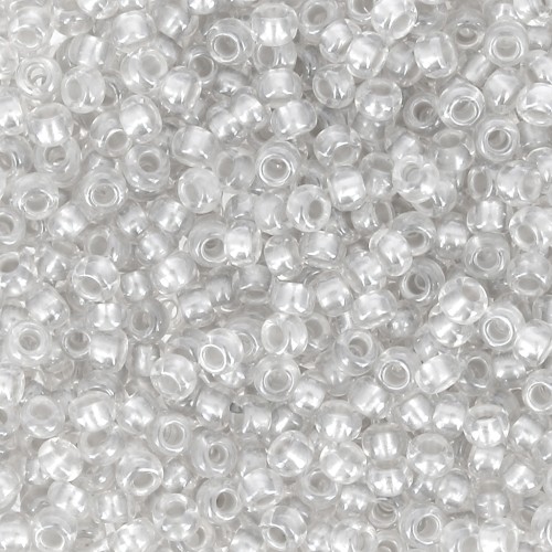 Preciosa Seed Beads 11/0 2 mm - Pearl Pastel Lining - Gray x20g