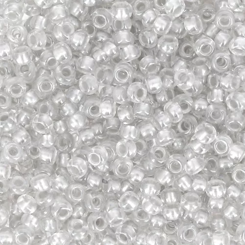Preciosa Seed Beads 11/0 2 mm - Pearl Pastel Lining - Gray x20g