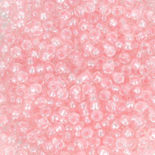 Preciosa Seed beads 11/0 2 mm - Pearl Pastel Lining - Pink Sfinx x20g