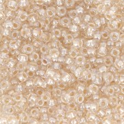 Preciosa Seed beads 11/0 2 mm - Pearl Pastel Lining - Mocca Sfinx x20g