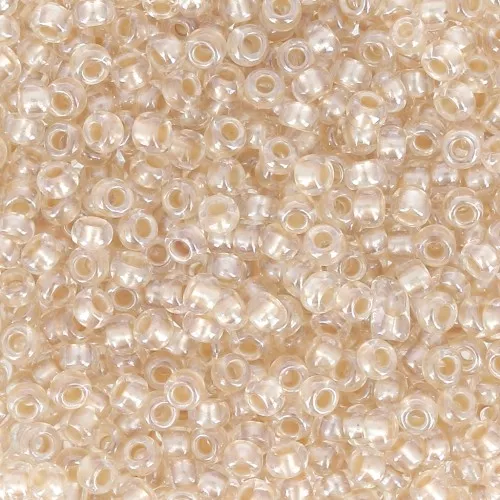 Preciosa Seed Beads 11/0 2 mm - Pearl Pastel Lining - Mocca Sfinx x20g