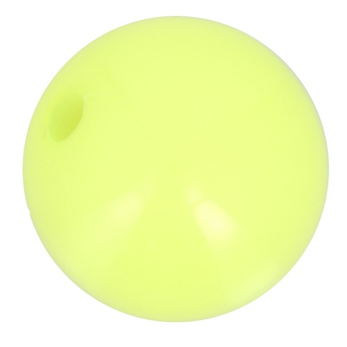 Polaris round bead Opaque  8mm Fluo Yellow x1