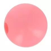 Polaris round bead Opaque  8mm Fluo Coral x1