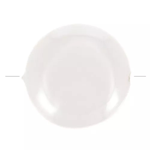 14mm Mother of Pearl - Round Puck - Pearly White x1