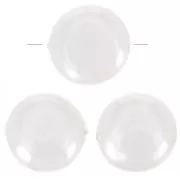 14mm Mother of Pearl - Round Puck - Pearly White x1