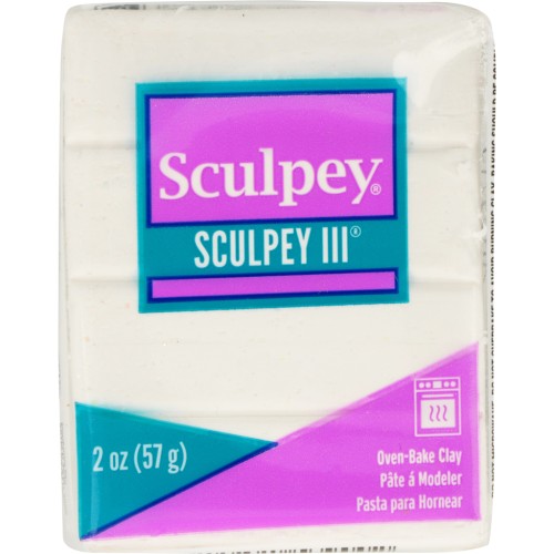 Sculpey III 57 gr - White Glitter (n°539) x1