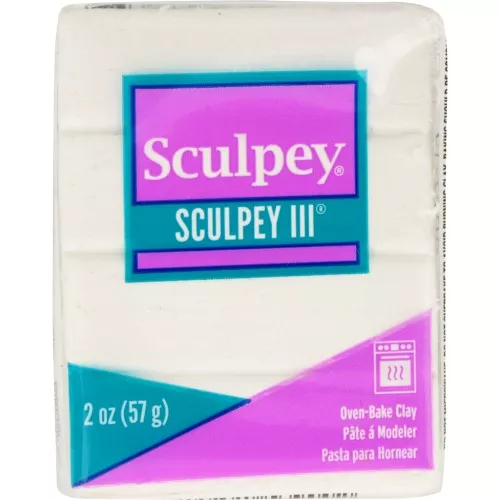 Sculpey III 57 gr - White Glitter (n°539) x1