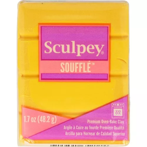 Sculpey Polyclay Soufflé - Oven-bake Clay 48gr Yellow Ochre (n°6521) x1