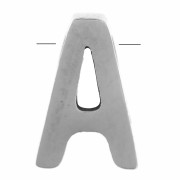 8x5mm Stainless steel 304 alphabet letter bead - A x1