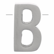 8x5mm Stainless steel 304 alphabet letter bead - B x1|raw }}
