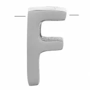 8x5mm Stainless steel 304 alphabet letter bead - F x1