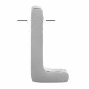 8x5mm Stainless steel 304 alphabet letter bead - L x1|raw }}