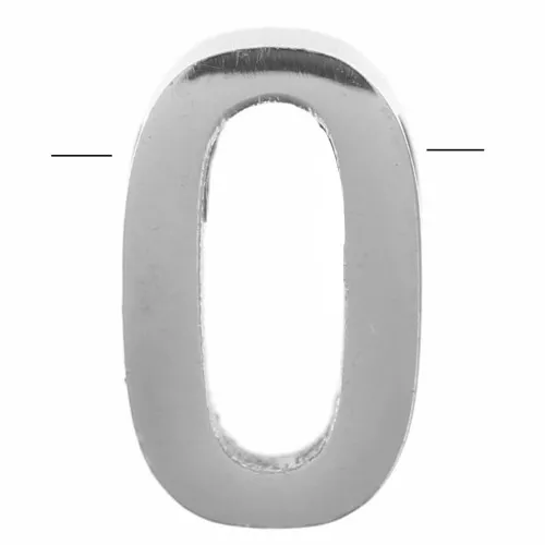 8x5mm Stainless steel 304 alphabet letter bead - O x1