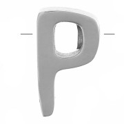8x5mm Stainless steel 304 alphabet letter bead - P x1|raw }}