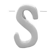 8x5mm Stainless steel 304 alphabet letter bead - S x1