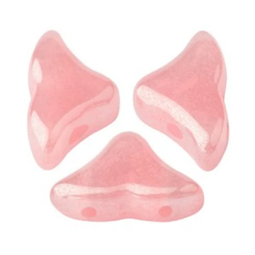 6x10mm Glass beads Hélios® by Puca® - Pink Opal Luster x10g
