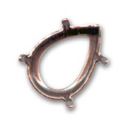 Cabochon setting 4320 pear-shaped 14x10mm Copper-colored|raw }}