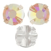 Sew-on rhinestones 4mm Crystal AB x10