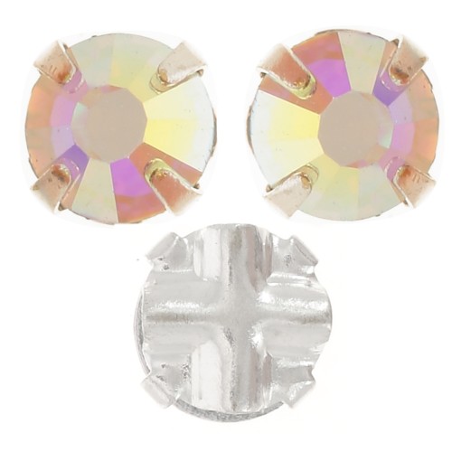 Sew-on rhinestones 4mm Crystal AB x10