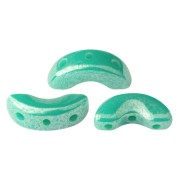 5x10mm Arcos® by Puca® - Opaque Green Turquoise Luster x10g