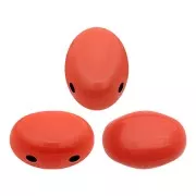 7x5mm Glass beads Samos® by Puca® - Opaque Light Coral x10g