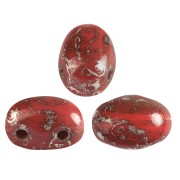 7x5mm Glass beads Samos® by Puca® - Opaque Light Coral New Picasso x10g|raw }}