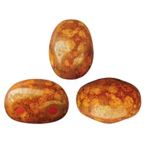 7x5mm Glass beads Samos® by Puca® - Opaque Hyacinth Bronze x10g
