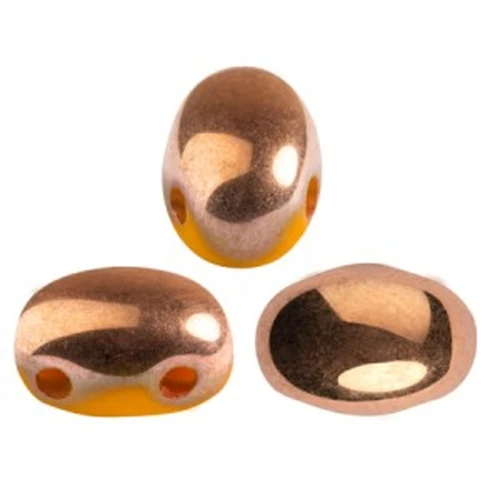 7x5mm Glass beads Samos® by Puca® - Opaque Hyacinth Capri Gold x10g