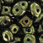 SuperDuo 2.5x5mm Jet Green Luster x10g