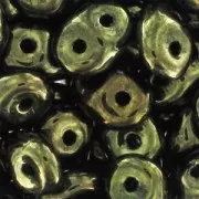 SuperDuo 2.5x5mm Jet Green Luster x10g