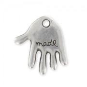Hand Charm 12mm Antique Silver Plating x1|raw }}