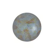 14mm Glass round cabochon by Puca® - Opaque Green Turquoise Spotted x1