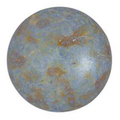 14mm Glass round cabochon by Puca® - Opaque Green Turquoise Spotted x1