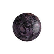14mm Glass round cabochon by Puca® - Metallic Mat Violet Spotted x1