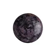 14mm Glass round cabochon by Puca® - Metallic Mat Violet Spotted x1
