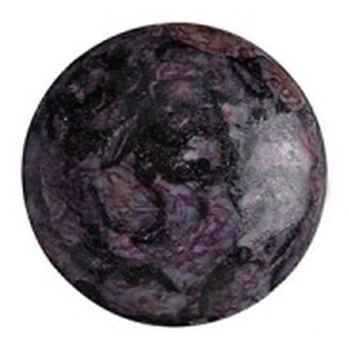 14mm Glass round cabochon by Puca® - Metallic Mat Violet Spotted x1