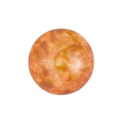 14mm Glass round cabochon by Puca® - Opaque Salmon Spotted x1