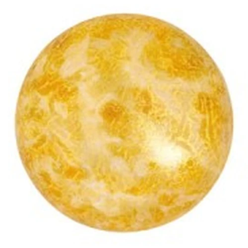 14mm Glass round cabochon by Puca® - Opaque Beige Spotted x1